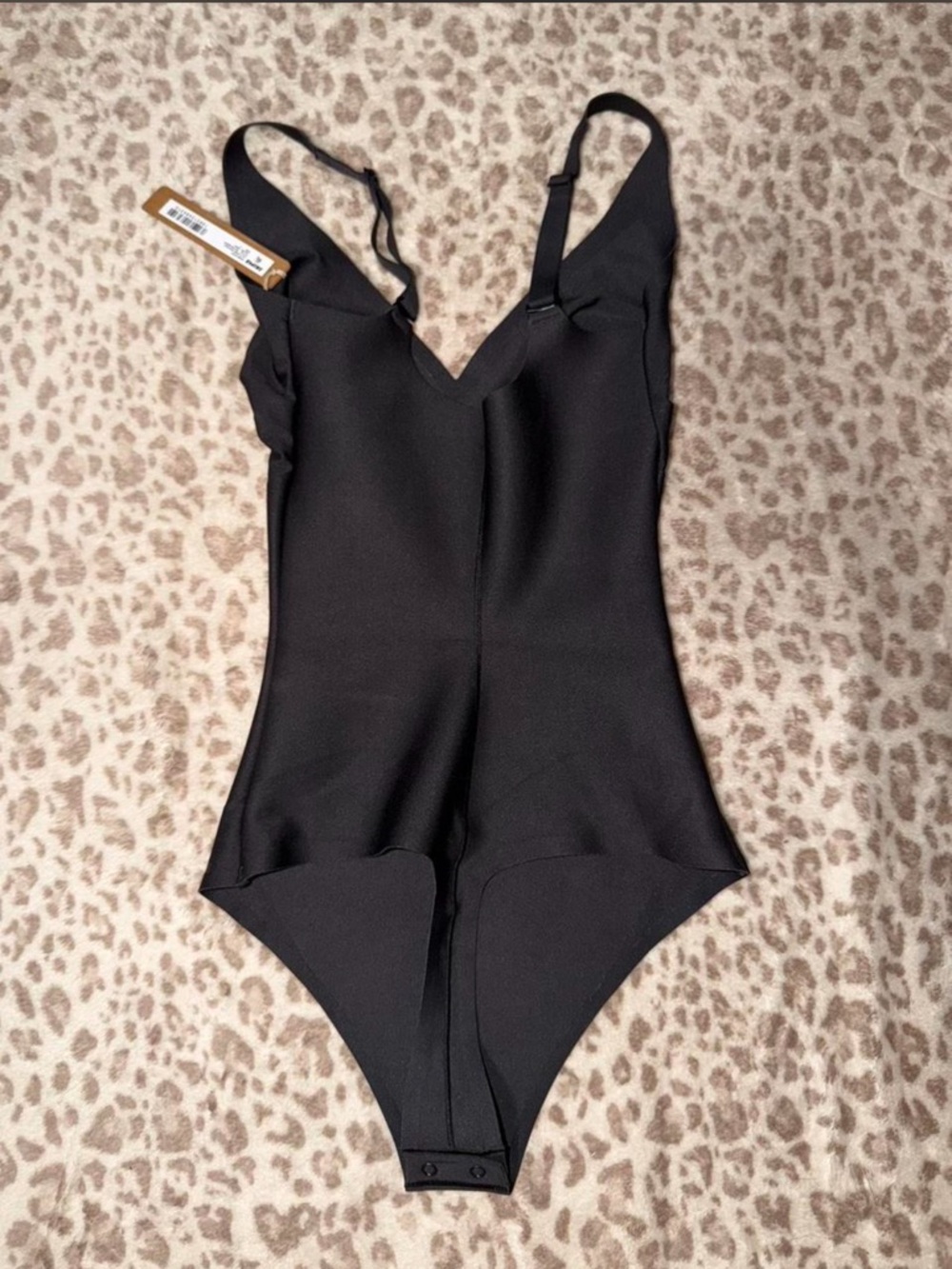 SKIMS Black Seamless Shaping Bodysuit
